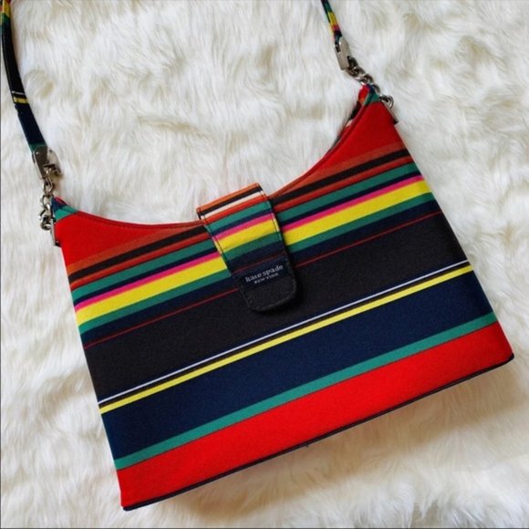 kate spade Handbags - Vintage 90's Kate Spade Multicolor Striped Handbag